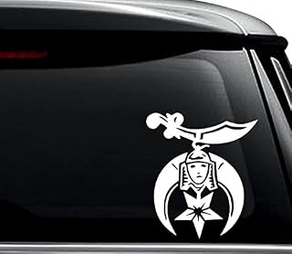 Shriners Freemasonry Florida Decal Sticker For Use On Laptop, Helmet, Car, Truck, Motorcycle, Windows, Bumper, Wall, and Decor Size- [6 inch] / [15 cm] Tall / Color- Matte White