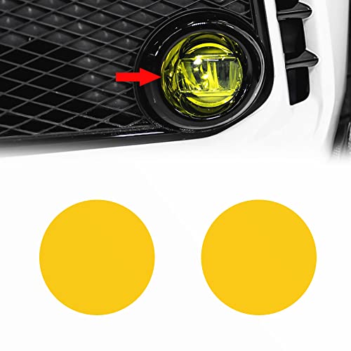 Precut Fog Light Vinyl Overlay Protection Cover Tint Film Wrap Kit Sticker Compatible with Civic Hatchback Type R FK8 2016-2021 Foglight (Updated Version), Yellow