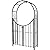 Panacea Products Arched Top Garden Arbor with Gate, Brushed Bronze