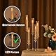 VINCIGANT 4 Set Acryl Candelabra Mittelstücke für Hochzeit, Clear 5-Arm Kerzenhalter mit Acryl Schatten für Dinner Party Valentinstag Mittelstücke für Tischdekoration Fit 2.2cm LED Kerze(Ohne Kerzen)
