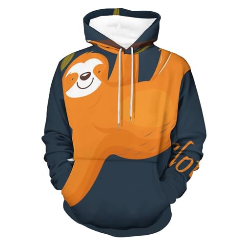 Hoodie Paresseux Jaune sweat à capuche unisexe taille S pour homme et femme