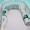 SWNY Babybedje Bumper Wrap Rond Bescherming Kinderbed Kussen Kinderbed Bed Hoofd Guard Babywieg Liner Comfortabele…