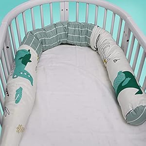 SWNY Babybedje Bumper Wrap Rond Bescherming Kinderbed Kussen Kinderbed Bed Hoofd Guard Babywieg Liner Comfortabele…