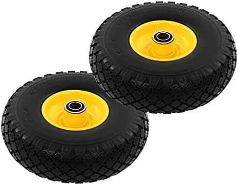 vidaXL 2x Sack Truck Wheels Solid PU 3.00-4 (260x85) Cart Wagon Trolley Tyre