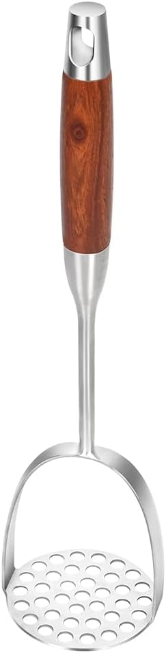 Brigii Potato Masher, Dual Arc for Easy, Labor-Saving Mashing, 304 Stainless Steel, Sturdy and Durable One-Piece Potato Press, Dishwasher Safe, for Potatoes and More