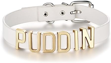 Personalized Adjustable High Neck Belt Gold Puddin Choker Necklace Collar for Women Cosplay Games