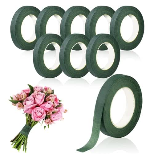 Phinus 9 Rolls Floral Tape, 1/2 Inch x 30 Yard