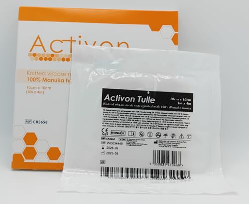 Activon Tulle 10cm x 10cm - Box of 5 | 100% Manuka Honey Antimicrobial Wound Dressing Activon Tulle 10cm x 10cm - Box of 5 | 100% Manuka Honey Antimicrobial Wound Dressing