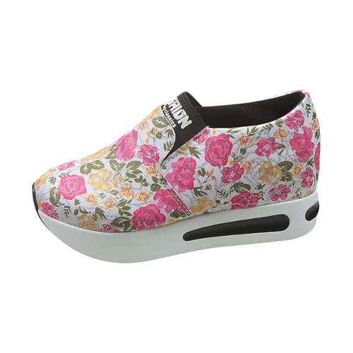 Chaussures de marche décontractées à enfiler pour femme rose vif en taille 40