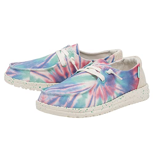 Image of HEYDUDE Women's Wendy Chambray | Women's Shoes | Women's Lace Up Loafers | Comfortable & Light-Weight