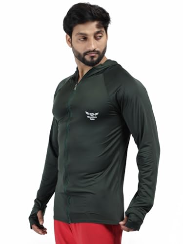 Image of Diamond Fashion Men's Gym Hoodie Jacket | Lightweight Stretchable Activewear for Workout, Running & Fitness | Quick Dry Full Zip Sports Hoodie for Men