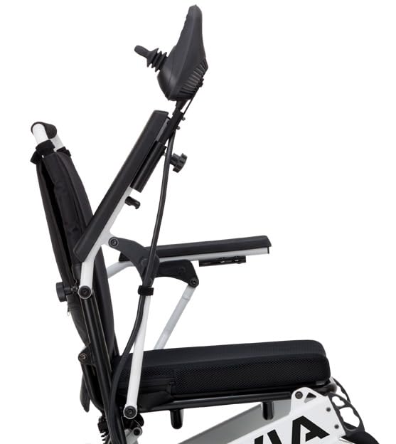Bischoff & Bischoff Silla de ruedas eléctrica Via, plegable, para interior y exterior, velocidad de 6 km/h, alcance aprox. 25 km, color blanco, con HMV: 18.46.06.0004