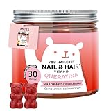 You Nailed It Nail & Hair Vitamin – Gominolas con 30 mg de queratina – con vitaminas C, E, biotina, zinc, selenio y cobre – 30 unidades (para 1 mes) – Sin azúcar, vegetarianas – Bears with Benefits