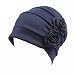 HONENNA Chemo Turban headband Scarf Beanie Cap Hat for Cancer Patient (Navy blue)
