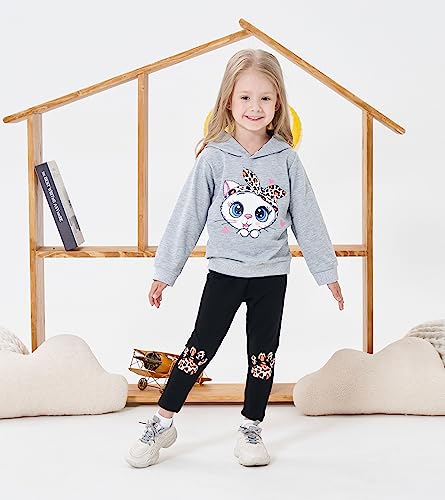 Image of Axumity Toddler Baby Girls Clothes Long-sleeve Tie Dye Hoodie Sweatshirt Pants Hooded Outfit Set