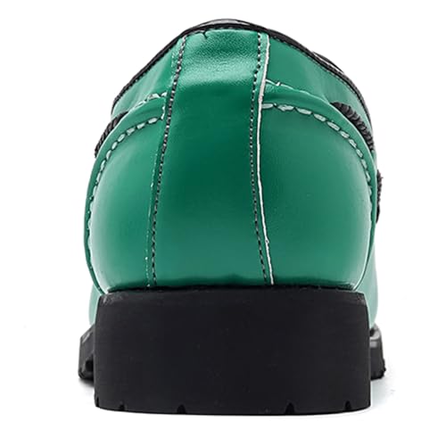 Men's Leather Loafers Black Slip-On Shoes Classic Tassel Loafers Arch Support Casual Dress Shoes4