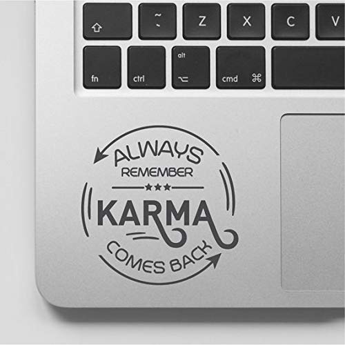ISEE 360® Karma Comes Back Laptop Skin Body Sticker Upto 15.5 17 16 inch Vinyl Black 9.5 x 9.5 Cms (B084WS93G4) Amazon Price History, Amazon Price Tracker