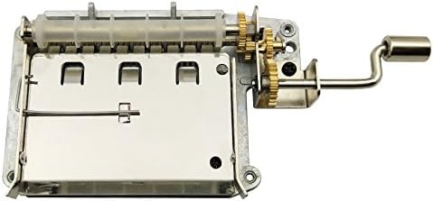 falado Wingostore 30 Notes Hand Crank Music Box Movement with Copper Gear DIY Make Your Music Tool Kit (30 notes Copper Gear movement)