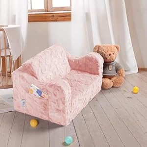 Kids Couch, 2-in-1 Convertible Kids Chair to Lounger Bed, Kids Sofa for Toddler Boys Girls, Ideal for Reading Sleeping Gaming Decor (Pink) Kids Couch 2 in 1 Convertible Kids Chair to Lounger Bed Kids Sofa for Toddler Boys Girls Ideal for Reading Sleeping Gaming Decor Pink