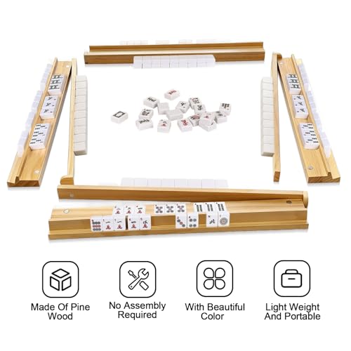 Set de 4 Soportes de Madera para Fichas American Mahjong 45 cm miniatura 4