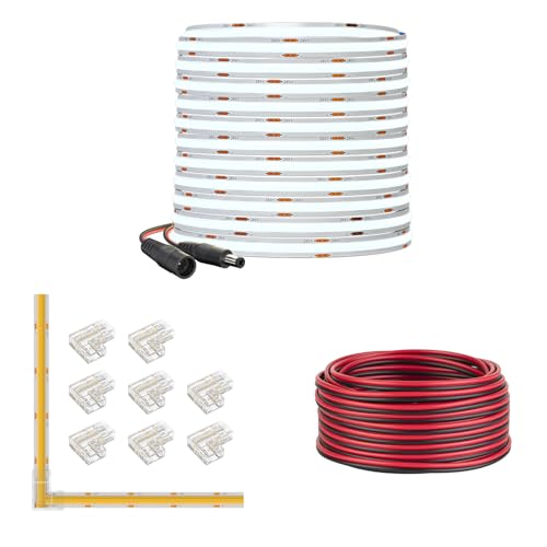 Tira LED COB 10 m 6000K Blanco Dimmable Flexible miniatura 1