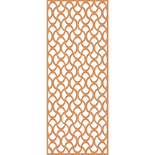 Image of Resort Decorative Pierced Fretwork Wood Wall Panels, 29 3 /8 inchW x 74 3 /8 inchH x 1 /4 inchT, Cherry