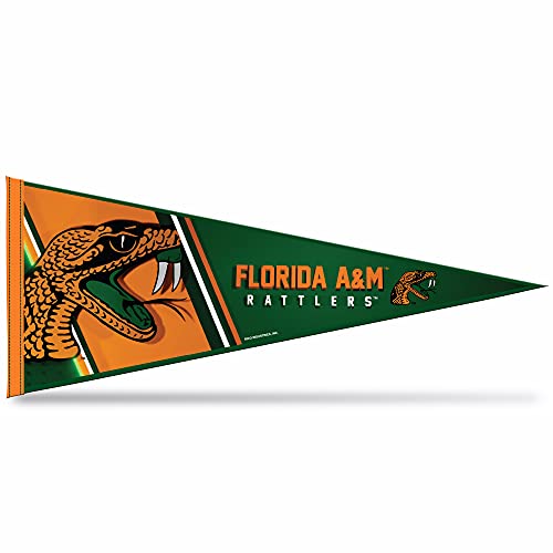 Rico Industries NCAA Florida A&M Rattlers - FAMU Primary 12" x 30" Felt Wall Décor Pennant - Great for Home/Bed Room/Man Cave Décor