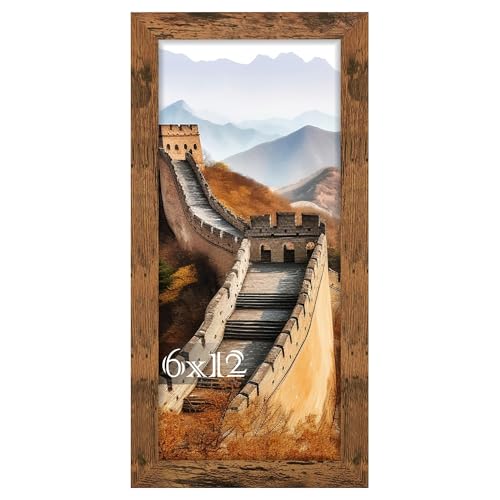 Picrit 6x12 Frame Photo Frame for Wall Mounting Display Brown