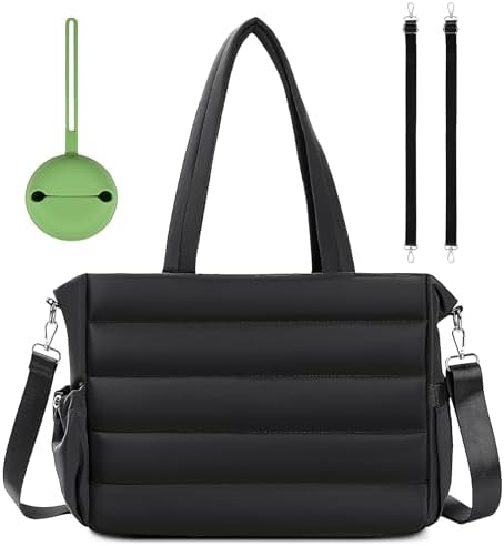Diaper Bag Tote, Large Capacity Travel Diaper Baby Bags Crossbody Hospital Mom Bag,with Silicone Pacifier Case