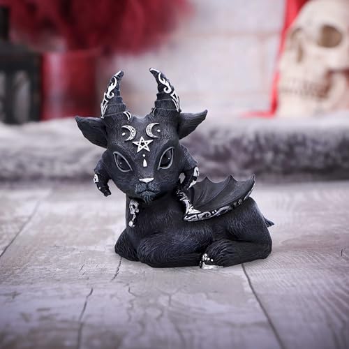 Nemesis Now Figurka Baal 9 cm, żywica, kultowe cuties, kolekcjonerska figurka Baal Goat Bat, strasznie urocza okultystyczna koza, straszna koza prezent, odlewana w najlepszej żywicy, fachowo ręcznie