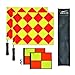 AGORA Pro Line Duo Premium Rotating Soccer Referee Flags with Case, Red/Yellow