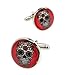 Gemelolandia | Boutons de Manchette Pour Chemise Tête de mort Tattoo Catrina Rose | Pour Hommes et Garçons | Cadeaux Pour Mariages, Communions, Baptêmes et Autres Événements