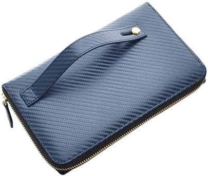 Amazon マージ クラッチバッグ 小さめセカンドバッグ 大きめ長財布 カーボン レザー ネイビー Mg 1932 ノーブランド品 クラッチ セカンドバッグ