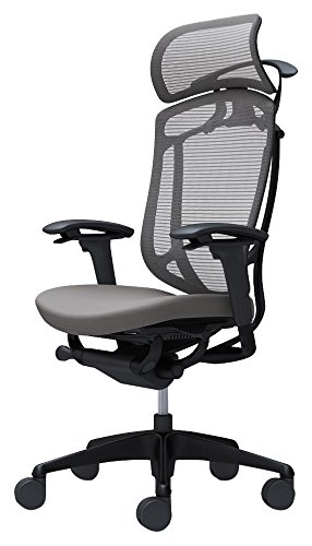 オカムラ オフィスチェア コンテッサ セコンダ 可動肘 エクストラハイバック 座:クッション ミディアムグレー CC88MR-FPD2