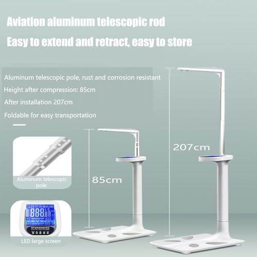 Height Body Fat Analyzer, Digital Scale, Ultrasonic Weight Scale, Smart Fat Monitor for Gym, Max Capacity 441 lb (200 kg)