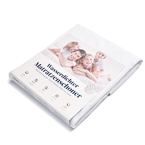 Aparna Funda de colchón Impermeable 140x190/200 cm - Funda de colchón Lavable 100% algodón Jersey, Apta para alérgicos y Transpirable, Funda de colchón Impermeable para incontinencia Cover