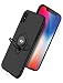 DESOF iPhone X Case, iPhone 10 Case with Ring Holder Kickstand, 360°Adjustable Ring Grip Stand Work with Magnetic Car Mount Anti-Fingerprint Slim Cover for Apple iPhone X (2017) 5.8 inch - Black