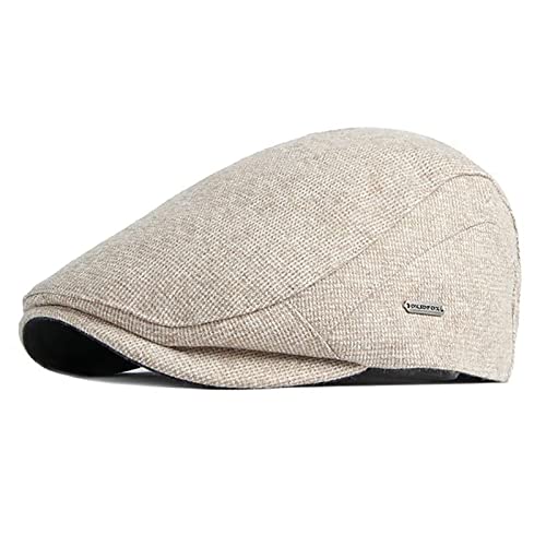Bigoco Casquette Beret Gavroche Homme Réglable Casquette Souples Plate Baker Boy Hat 8 Panel Peaky Herringbone Irlandais Gatsby Ivy Chapeau Flat Caps