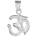 925 Sterling Silver Hindu Meditation Charm Yoga 'Om' (Aum) Pendant