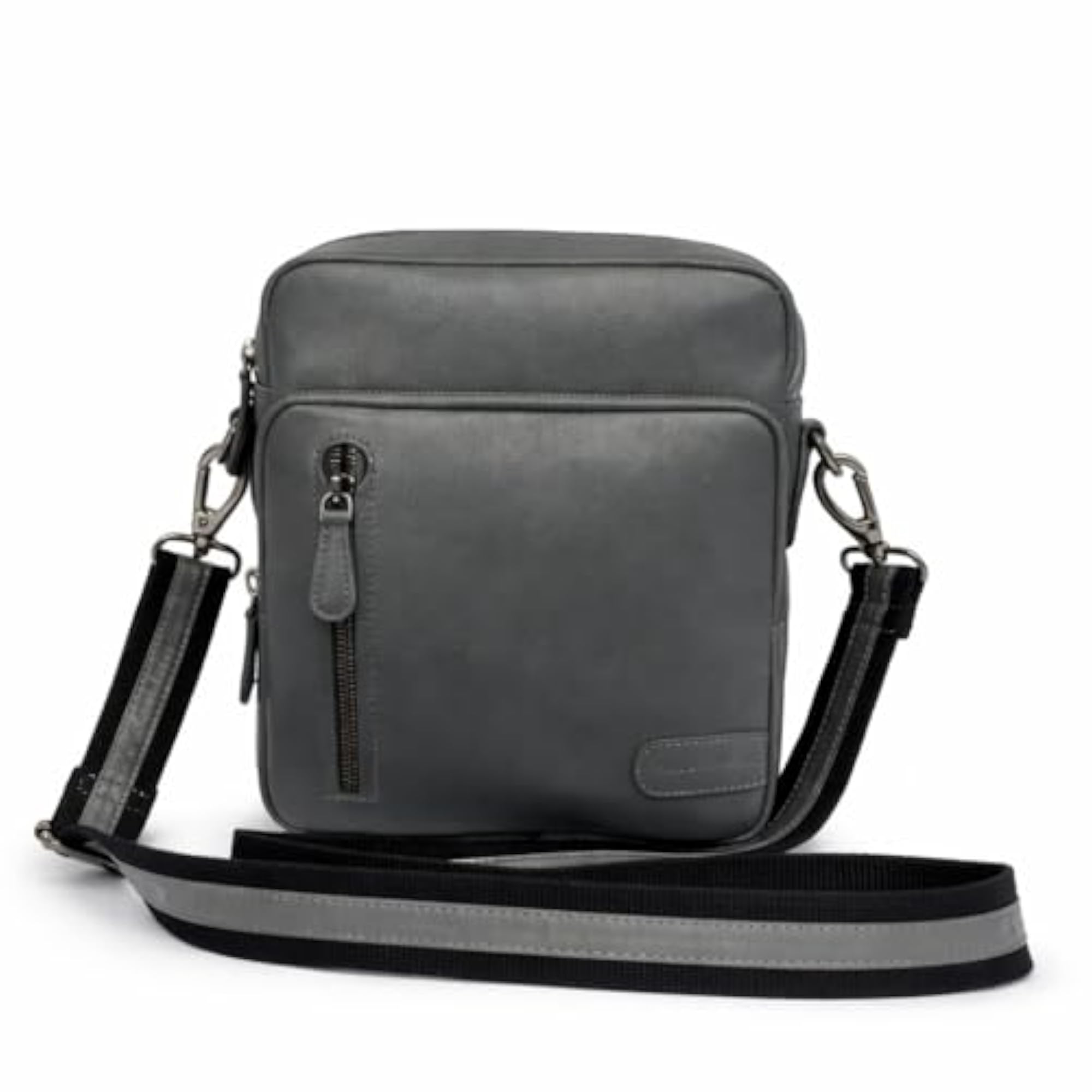 Men’s Genuine Leather Crossbody Bag, Black