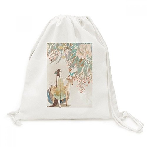 Toile sac à dos cordon cerf classique chinois aux finitions soignées