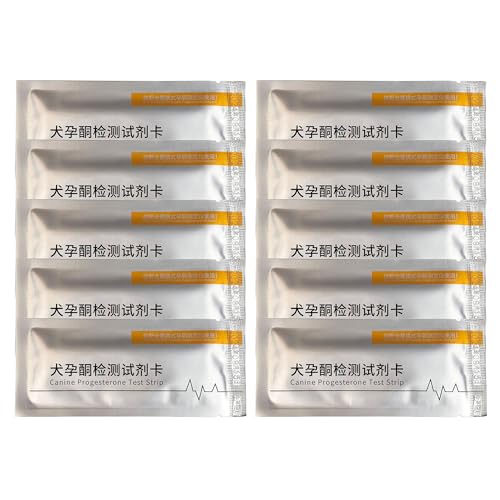 Caphstion 10pcs Dog Progesterone Analyzer Test Card Canine Progesterone Test Strip Veterinary Livestock Supplies