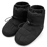 Stelle Girls Ballet Warm Up Booties Dance Slipper Boots Ballerina Elastic Shoes(Black,M)