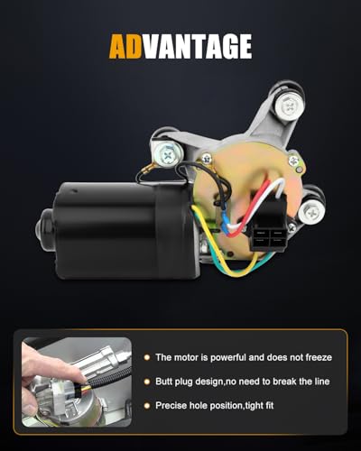 Image of ROADFAR Front Windshield Wiper Motor Fit for Toyota for 4Runner 1989-1995 | Fit For Camry 87-91;For Pickup 89-95|For Supra 86-93|For Tercel 89-92 For Lexus ES250 90-91|Replace 511089144|43-1735|4 Pins