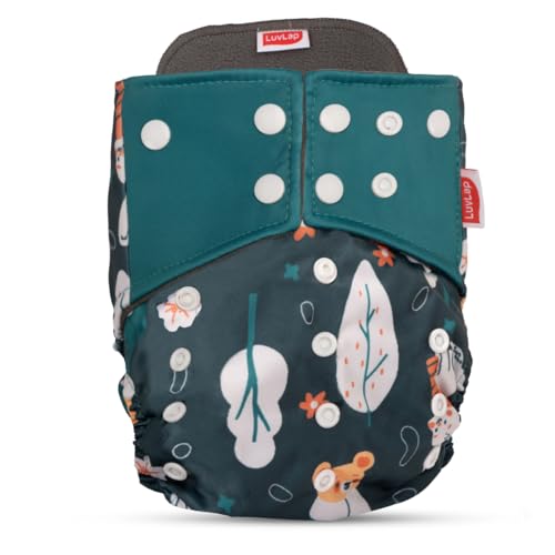 LuvLap Reusable Baby Cloth Diaper, Double Leak Guard, High Absorp...