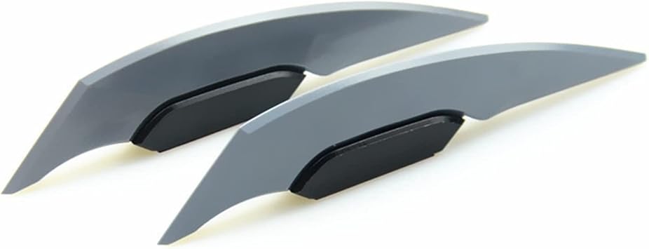 2pcs Universal Motorcycle Winglet Aerodynamic Spoiler Wing Side Spoiler Sticker Dynamic Wing Compatible with Motorbike ScooterGray