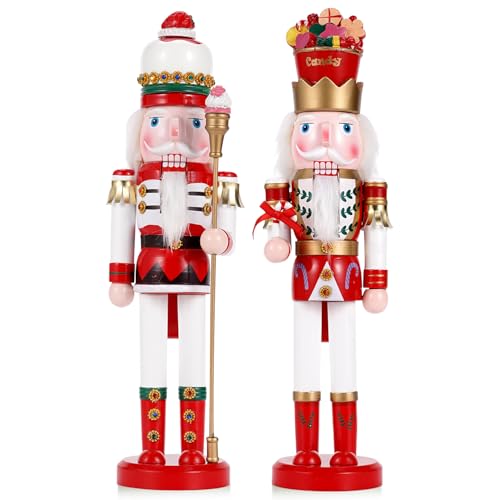 Tpudn 2pcs 38 cm (15 Zoll) Riesen Nussknacker mit Zuckerstange & EIS...