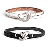 [by red string] ペアブレスレット レザー カップル 本物の赤い糸 二重巻 本革 栃木レザー サージカルステンレス インフィニティ ブランド