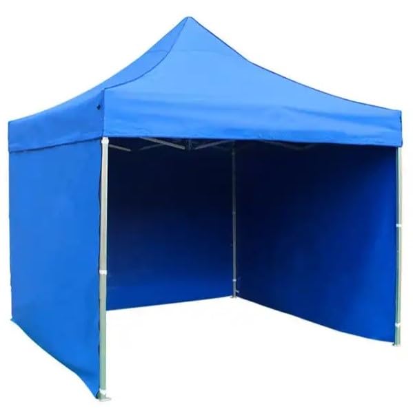 Outdoor Tent Gazebo Canopy Foldable Pop up Portable Tent (3x3m,10x10ft) for Camping Picnic Promotion Shop Party Garden covered 3 sided (Blue 3x3)