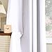 H.VERSAILTEX 100% Blackout Curtains for Bedroom 96 Inches Long Grommet Linen Face Full Light Blocking Curtain Drapes for Living Room Thermal Insulated Linen Look Curtains 2 Panels Set, Bright White